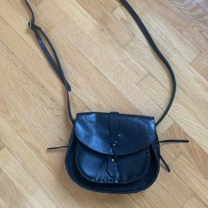 Madewell Black leather crossbody purse